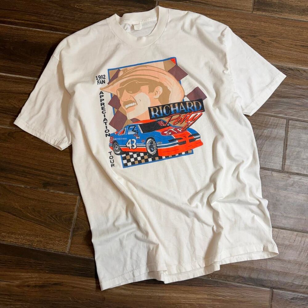 Vintage 1992 Richard Petty NASCAR Fan Appreciation Tour T-Shirt